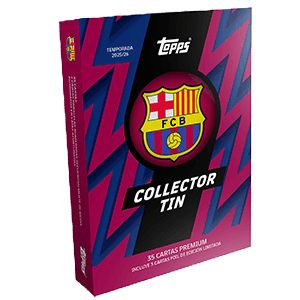 Caja metalica collector de cartas FC Barcelona 2026 - 2027