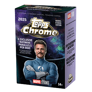 Caja de cartas coleccionables Value Box Marvel 2026 Studio Chrome