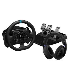 Logitech G923 Trueforce + Auriculares G325 PC - PS5 - PS4 - PS3 - Licencia PlayStation - Volante