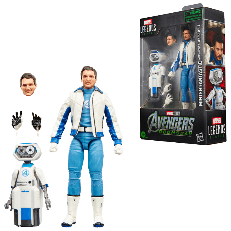 Pack de 2 figuras Marvel Legends Avengers Doomsday Mr. Fantastic & HERBIE de 15 cm