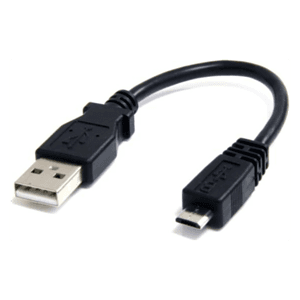 StarTech.com Cable Adaptador de 15cm USB A Macho a Micro USB B Macho para Teléfono Móvil Carga y Datos - Negro