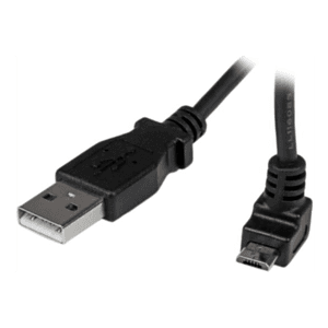 StarTech.com Cable Adaptador 1m USB A Macho a Micro USB B Macho Acodado en Ángulo hacia Arriba para Teléfono Móvil