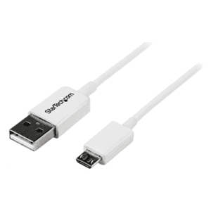 StarTech.com Cable Adaptador 2m USB A Macho a Micro USB B Macho para Teléfono Móvil Smartphone - Blanco