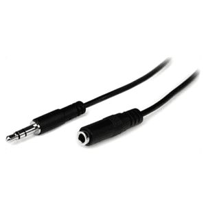 StarTech.com Alargador de Auriculares Mini-Jack 3,5mm Estéreo Macho a Hembra - Delgado 2m - Cable