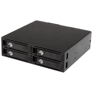 StarTech.com Backplane Rack Móvil 5,25 Pulgadas a 4 Unidades 2,5 SATA/SAS