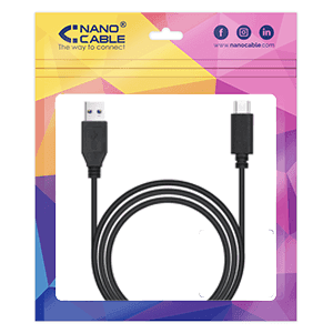 Nanocable 3.1 Gen2 10Gbps 3A, tipo USB-C/M-A/M, negro, 1.5 m - Cable