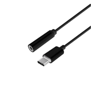 Aisens USBC a Lightning USB-CM Jack 3.5H Negro 1.5 cm Cable