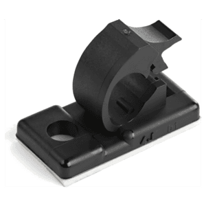 StarTech.com 100 Clips de Gestión de Cableado Adhesivos - Negro - Organizador de Cableado para Escritorios/Oficinas - Mordaza de