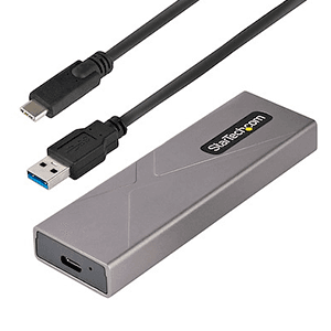 StarTech.com Caja Externa de Aluninio USB-C 10Gbps a NVMe M.2 o SSD M.2 SATA - Sin Herramientas para SSD M.2 NGFF PCIe/SATA - co
