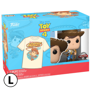 Set Figura POP y Camiseta: Toy Story 4 Sheriff Woody L