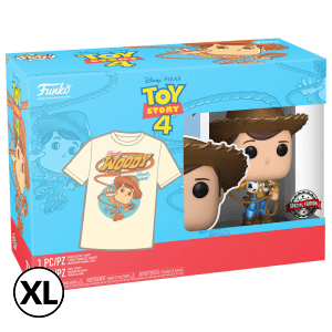 Set Figura POP y Camiseta: Toy Story 4 Sheriff Woody XL