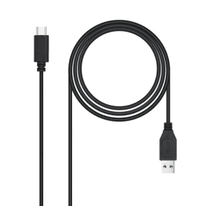 Nanocable USB 3.1, Gen2 10 Gbps 3A, tipo USB-C/M-A/M, Negro, 2m - Cable