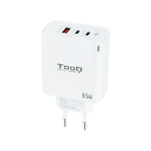 TooQ GaN Triple 2xUSB -C + USB-A 65W Blanco - Cargador
