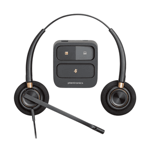 HP Poly Auriculares binaurales Poly EncorePro 520 con desconexión rápida