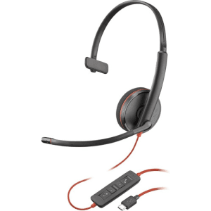 HP Poly Auriculares Poly Blackwire 3210 monaural USB-C + adaptador USB-C/A (paquete)
