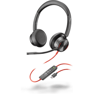 HP Poly Auriculares estéreo Poly Blackwire 8225 USB-C + Adaptador USB-C/A