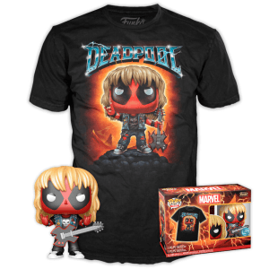 Set figura POP Tee Marvel Deadpool Heavy Metal