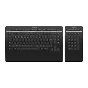3Dconnexion Keyboard Pro with Numpad teclado Oficina USB + RF Wireless + Bluetooth QWERTZ Alemán Negro