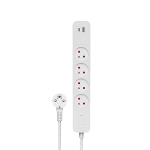 Savio LZ-114 4 salidas AC Tipo E 1,5 m 2 3680 W Blanco