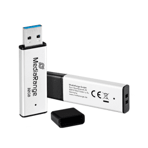 MediaRange MR1900 unidad flash USB 32 GB USB tipo A 3.2 Gen 1 (3.1 Gen 1) Negro, Plata