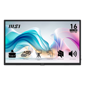 MSI PRO MP165 E6 monitor o TV portátil Monitor portátil Negro 39,6 cm (15.6") LED 1920 x 1080 Pixeles