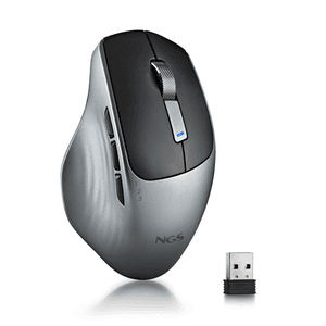 NGS LUSH-RB ratón Oficina mano derecha RF inalámbrico Óptico 1600 DPI