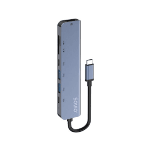 Savio AK-82 hub de interfaz USB Tipo C 5000 Mbit/s Negro
