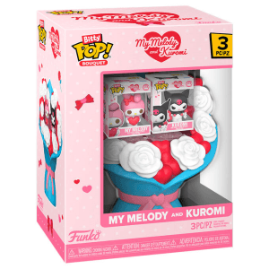 Figura Bitty POP Bouquet Hello Kitty My Melody and Kuromi San Valentin