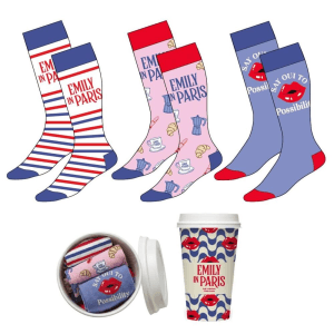 Set 3 pares calcetines Emily en Paris adulto surtido