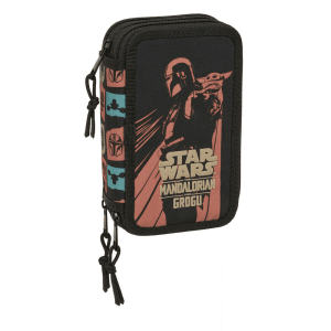 Portatodo Mandalorian Grogu Star Wars triple 37pzs