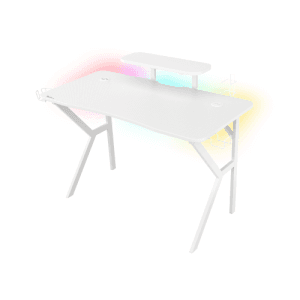 GENESIS Holm 320 RGB 120 X 60 - Cargador inalambrico - USB - Blanco - Mesa Gaming