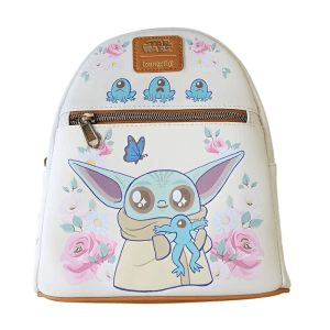 Mochila Star Wars Lucas Grogu With Frogs Brown Trim Loungefly 26cm