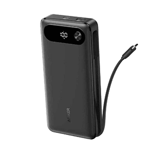 Anker Power Bank 20000 mAh, 87W, Built-In USB-C Cable , Negra