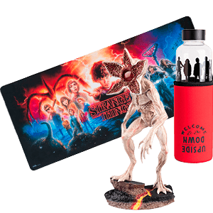 Pack Lámpara + Botella + Alfombrilla Stranger Things
