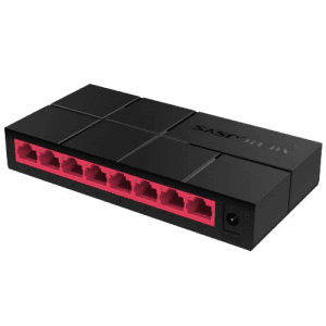 Mercusys MS108G Gigabit Ethernet (10/100/1000) Negro - Hub Red