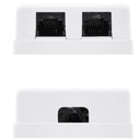 Nanocable ROSETA DE SUPERFICIE PARA RJ45 CAT.6 2 TOMAS, BLANCO