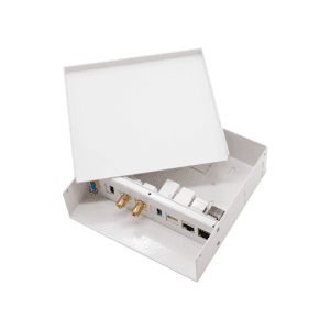 Nanocable Caja de conexiones multimedia de pared VGA+HDMI+JACK3.5+RCA+2xUSB+2xRJ45, Blanco
