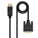 Nanocable Cable conversor DISPLAYPORT a DVI, DP/M - DVI/M, Negro, 2.0 M