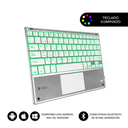 Subblim Smart Backlit BT Keyboard Touchpad Silver - Teclado