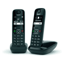 Gigaset AS690 Duo Teléfono DECT/analógico Identificador de llamadas Negro