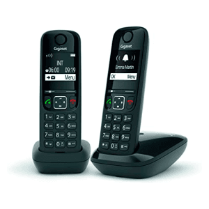 Gigaset AS690 Duo Teléfono DECT/analógico Identificador de llamadas Negro