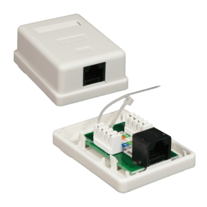Nanocable ROSETA DE SUPERFICIE PARA RJ45 CAT.6 1 TOMA, BLANCO