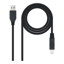 Nanocable 10.01.0802-BK USB 3.2 Gen 1 (3.1 Gen 1) USB A USB B 2m Negro - Cable