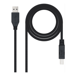 Nanocable 10.01.0802-BK USB 3.2 Gen 1 (3.1 Gen 1) USB A USB B 2m Negro - Cable