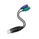 Nanocable PS2 A USB TIPO 2xPS2 H AM 15cm  Adaptador