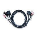 ATEN Cable KVM DVI-D single link USB de 3 m