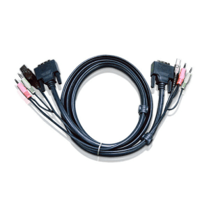 ATEN Cable KVM DVI-D single link USB de 3 m