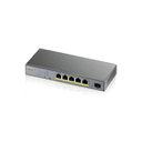Zyxel GS1350-6HP-EU0101F switch Gestionado L2 Gigabit Ethernet (10/100/1000) Gris Energía sobre Ethernet (PoE)
