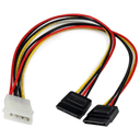 StarTech.com Adaptador Cable Divisor Molex 4 Pines a SATA - 2x Hembra SATA y 1x Macho LP4