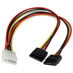 StarTech.com Adaptador Cable Divisor Molex 4 Pines a SATA - 2x Hembra SATA y 1x Macho LP4